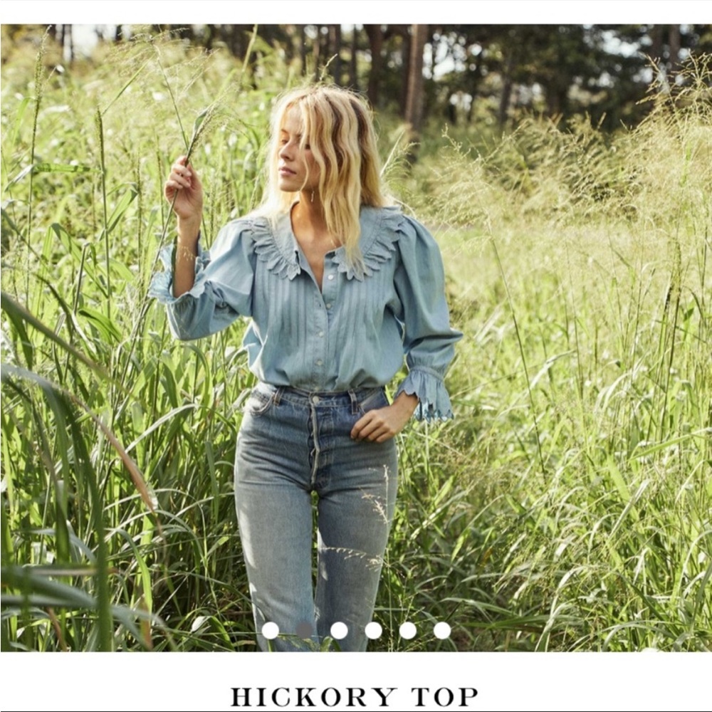 Doen Hickory top in Parisian Chambray Blue Size Small